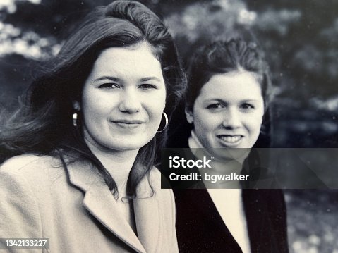istock Two Sisters Black and White  1999 1342133227