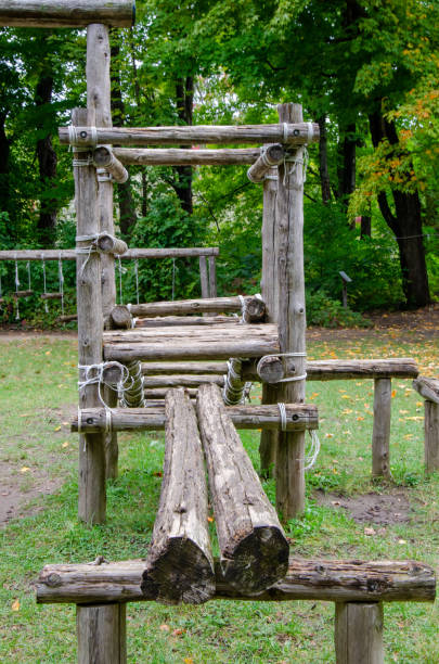istock Old wooden kid's playground 1342134204