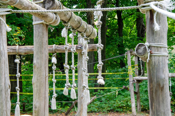 istock Old wooden kid's playground 1342134301