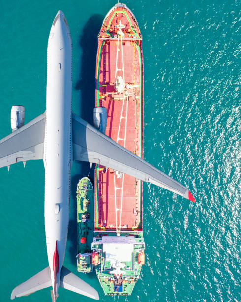 istock Logistics and transportation of International Container Cargo ship and cargo plane 1342138852