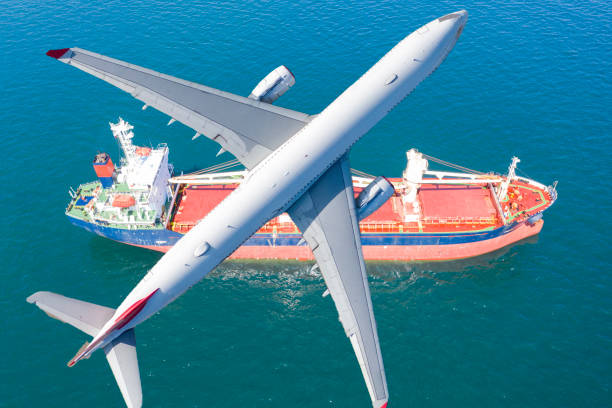 istock Logistics and transportation of International Container Cargo ship and cargo plane 1342138853