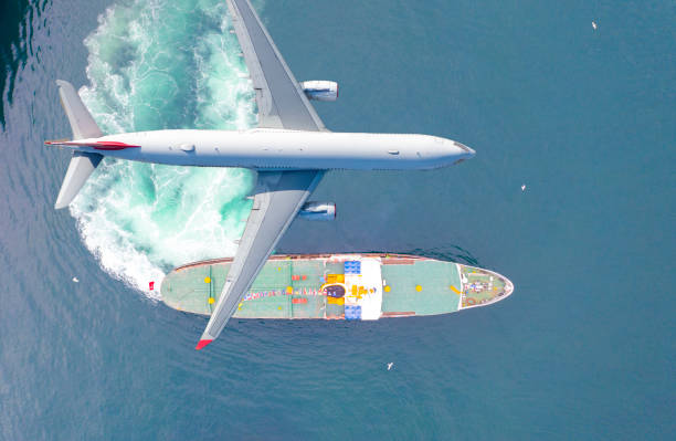 istock Logistics and transportation of International Container Cargo ship and cargo plane 1342138854