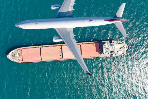 istock Logistics and transportation of International Container Cargo ship and cargo plane 1342138855