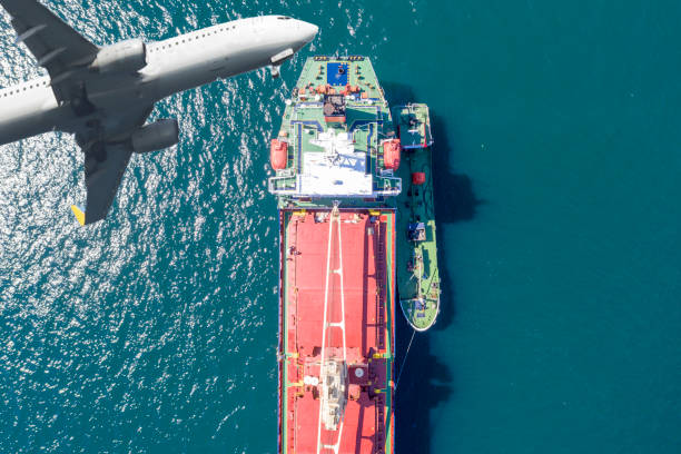 istock Logistics and transportation of International Container Cargo ship and cargo plane 1342138856