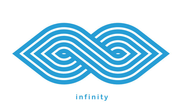 ilustrações de stock, clip art, desenhos animados e ícones de infinity symbol linear style vector sign isolated on white background, mobius endless loop line art logo or emblem, forever time cycle concept. - chama eterna