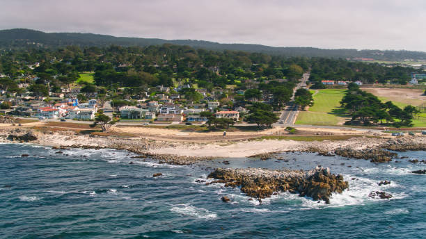 istock Residential Streets and Golf Course in Pacific Grove, California 1342141894
