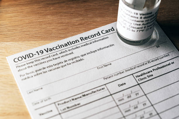 istock Covid-19 Vaccination Record Card 1342147566