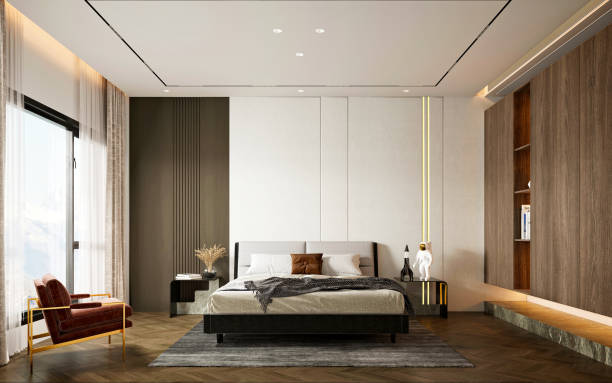 istock 3d render of luxury hotel room 1342149342