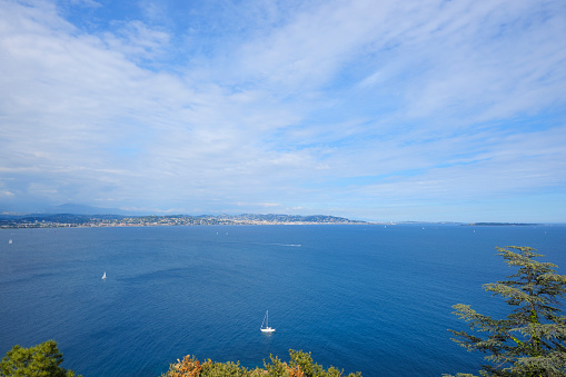 Scenic View of French Riviera toward Cap d’Antibes from Estérel