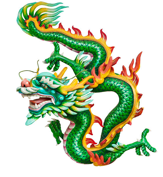 istock Green dragon on a white background 134215261