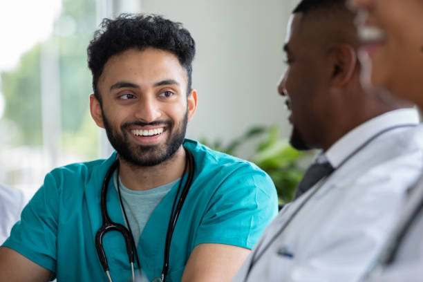 istock Happy Hospital staff having a meeting 1342154727