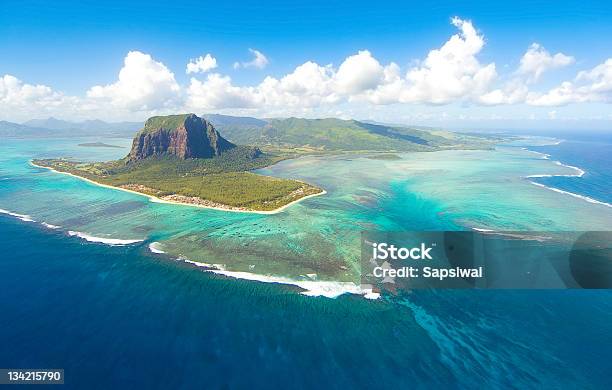 Aerial Mauritius Stock Photo - Download Image Now - Mauritius, Aerial View, Island