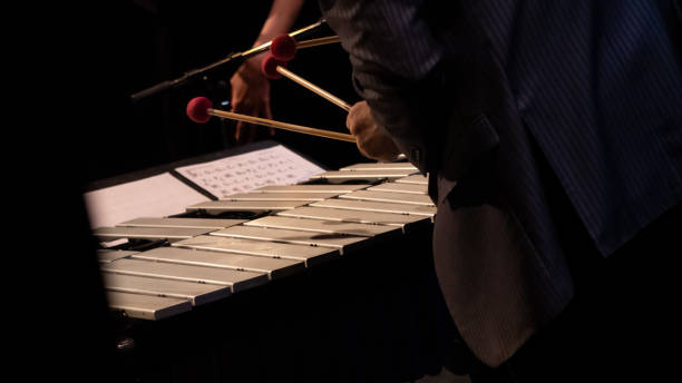 istock Vibraphonist playing jazz on stage jazz concert 1342158871