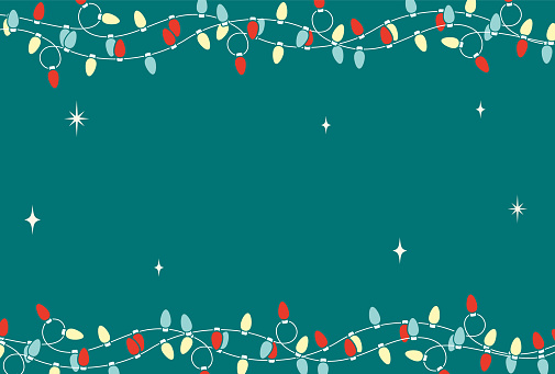 vector background with Christmas lights for banners, cards, flyers, social media wallpapers, etc.