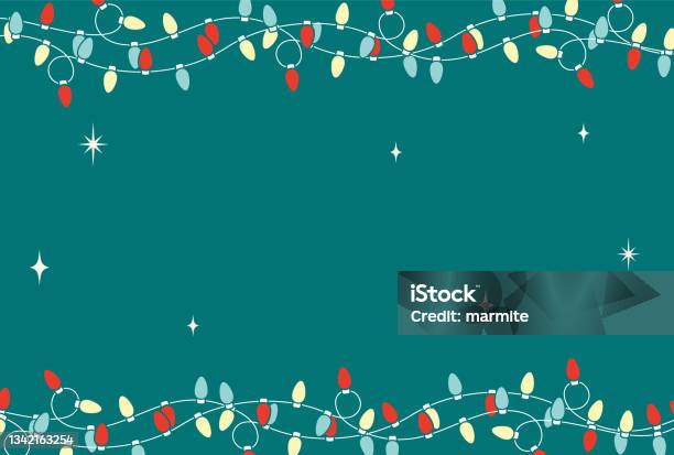 Vector Background With Christmas Lights For Banners Cards Flyers Social  Media Wallpapers Etc Stock Illustration - Download Image Now - iStock