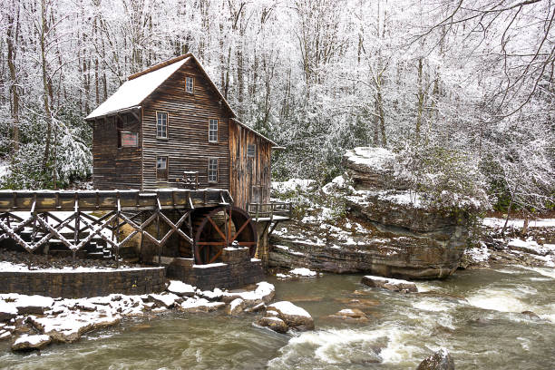 glade creek mill - babcock state park imagens e fotografias de stock