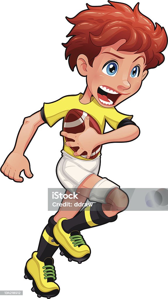 Rugby player Rugby player. Vector cartoon and isolated sport character. Rugby - Sport stock vector
