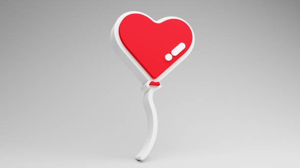 istock Balloon in shape of heart. 1342185254