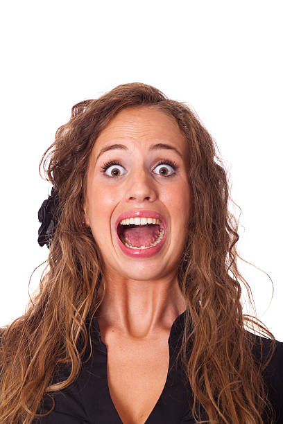 istock Blonde Scared Woman Portrait 134218645
