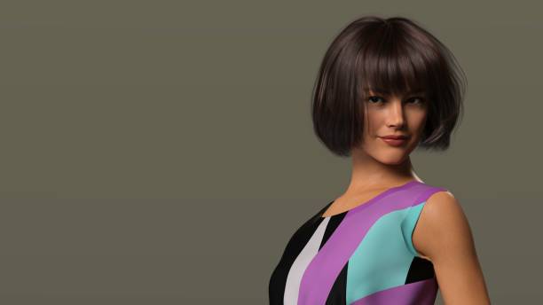 istock Woman posing. Person is not real. She is a 3D render thus no model release is needed. 1342188395