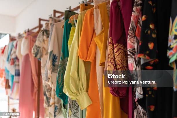 Blouses On Hanger Stock Photo - Download Image Now - Fashion, Clothing, Closet