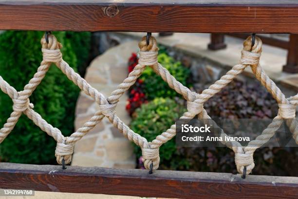 The Rope Braids The Fence Stock Photo - Download Image Now
