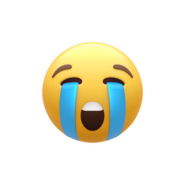 Crying Smiley Face stock photo
