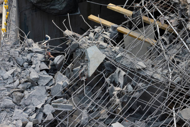 Remains of a demolished building