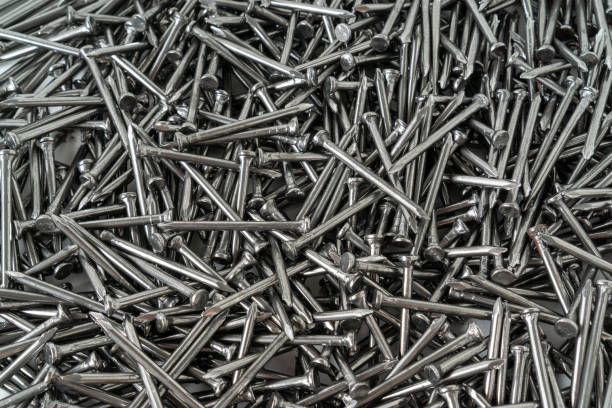 istock The bundle of steel nails. 1342203168