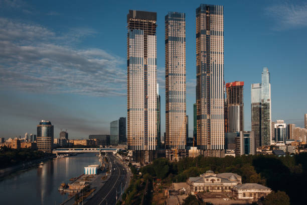 istock Panorama of modern Moscow from above 1342203405