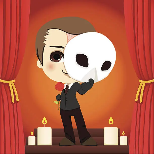 Vector illustration of Phantom of the Opera