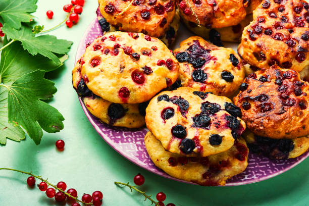 istock Homemade syrniki with currants 1342209902