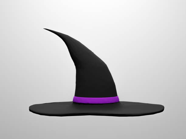 istock Witch Hat on white background for Halloween day. 3D render, 3D Illustration. 1342210046