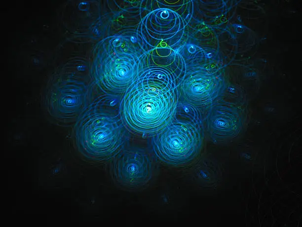 Abstract background. Photo of a laser light show at a planetarium.