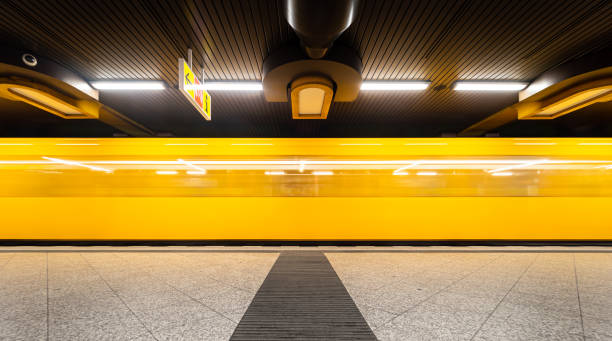 istock Blurred Motion Of Train At Subway Station 1342212520