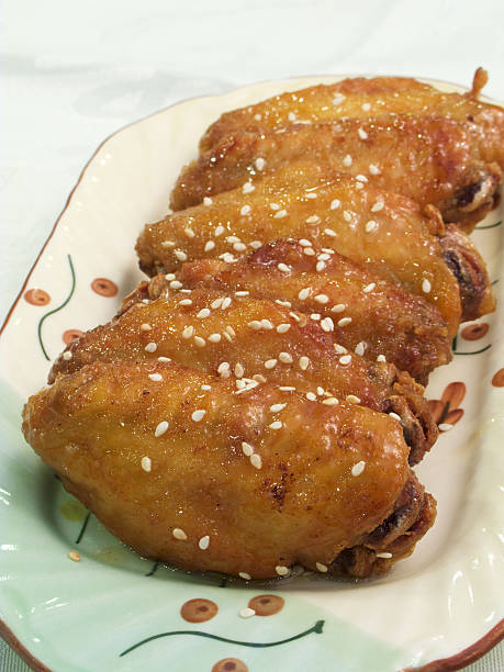 Honey glazed chicken wings with sesame