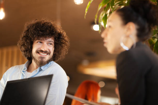 istock Happy businessman having a creative meeting with colleagues. 1342216228