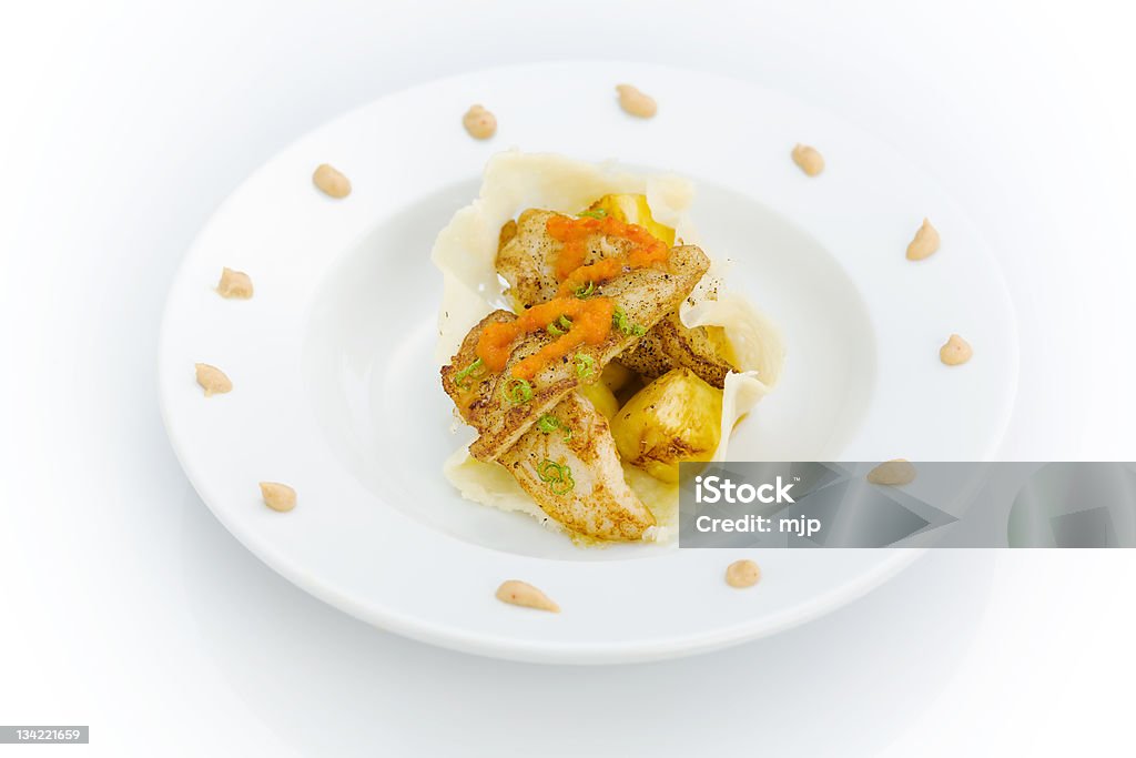 Pescado blanco y pinapple - Foto de stock de Alimento libre de derechos