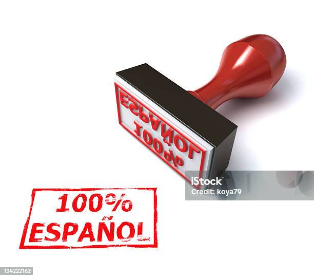 Sto Procent Pieczęć Espanol - zdjęcia stockowe i więcej obrazów Alfabet - Alfabet, Ameryka Łacińska, Ameryka Środkowa