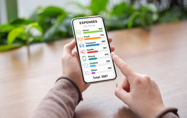 istock Woman checking her montly expenses while having coffee break 1342226850