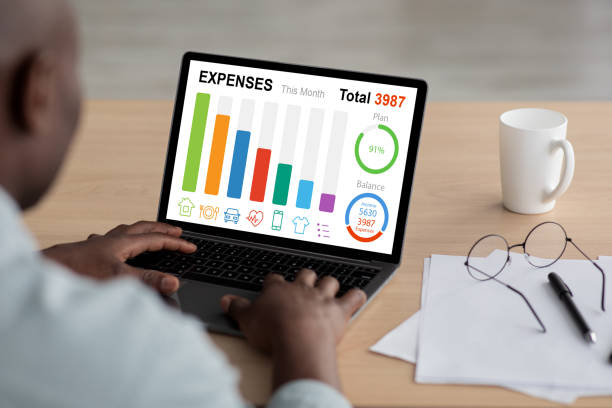 istock Unrecognizable black man husband planning monthly family budget on notebook 1342228528