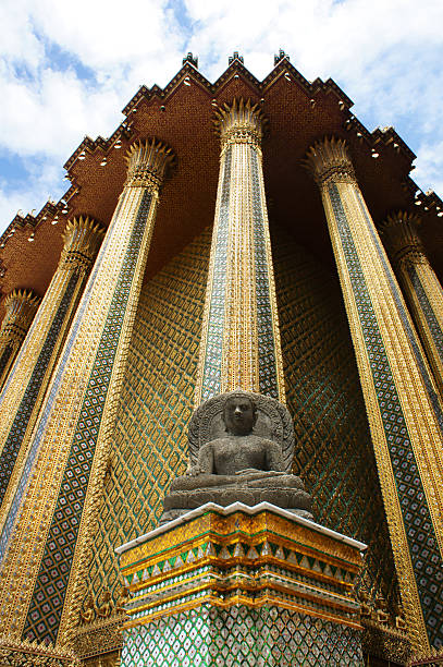 istock stone buddha front of gold temple 134222909