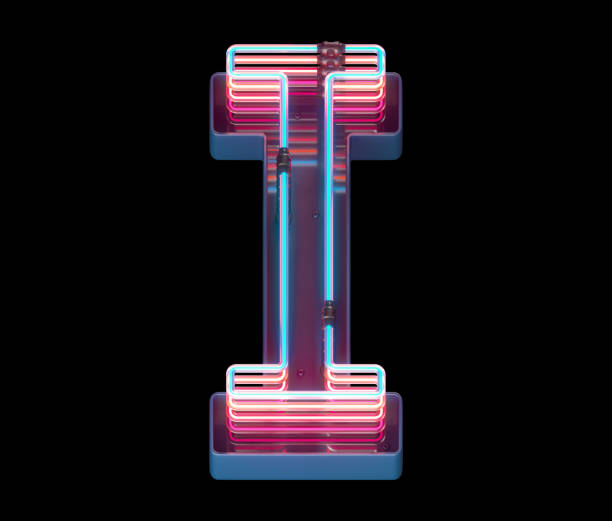 istock Retro colorful style neon font. 1342232145