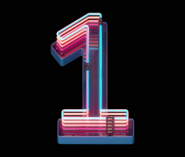 istock Retro colorful style neon font. 1342232152