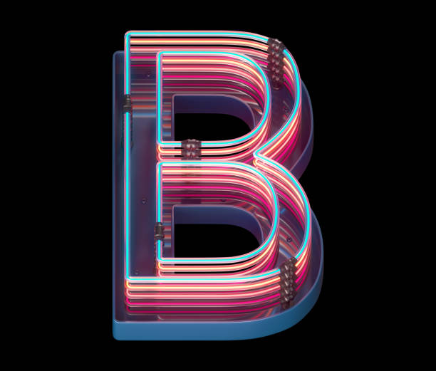 istock Retro colorful style neon font. 1342232241
