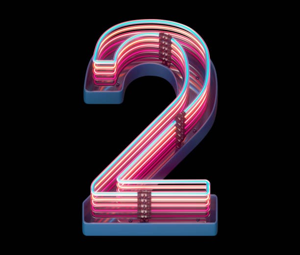 istock Retro colorful style neon font. 1342232803