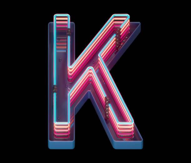 istock Retro colorful style neon font. 1342232949