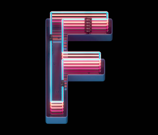 istock Retro colorful style neon font. 1342232964