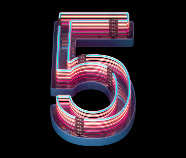 istock Retro colorful style neon font. 1342233020
