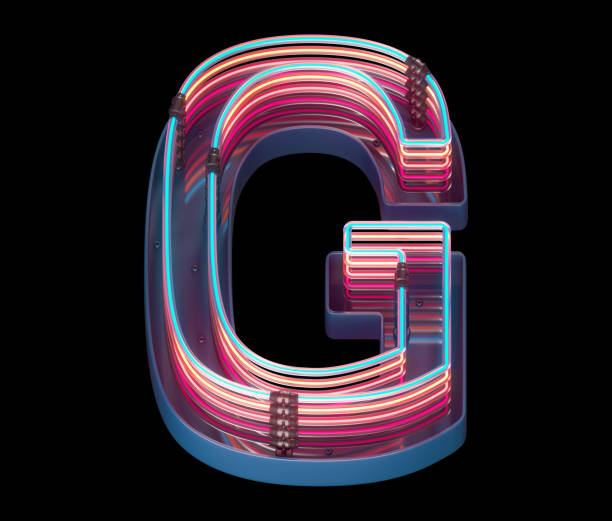 istock Retro colorful style neon font. 1342233074
